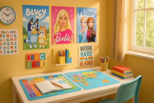 Dekoracija radnog prostora za školarce – motivi koji inspirišu, od Bluey do Barbie