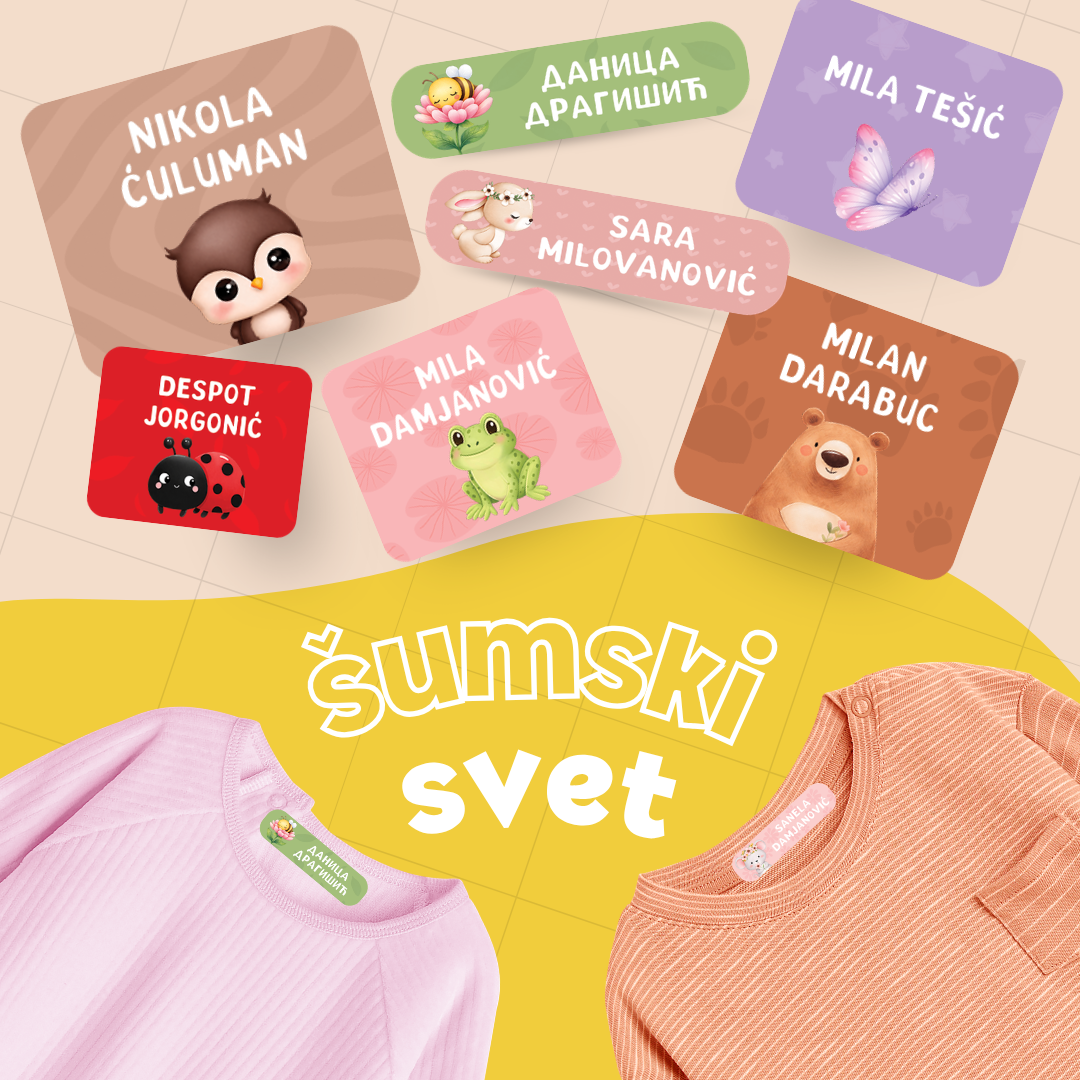 Termo stikeri za odeću - Šumski svet