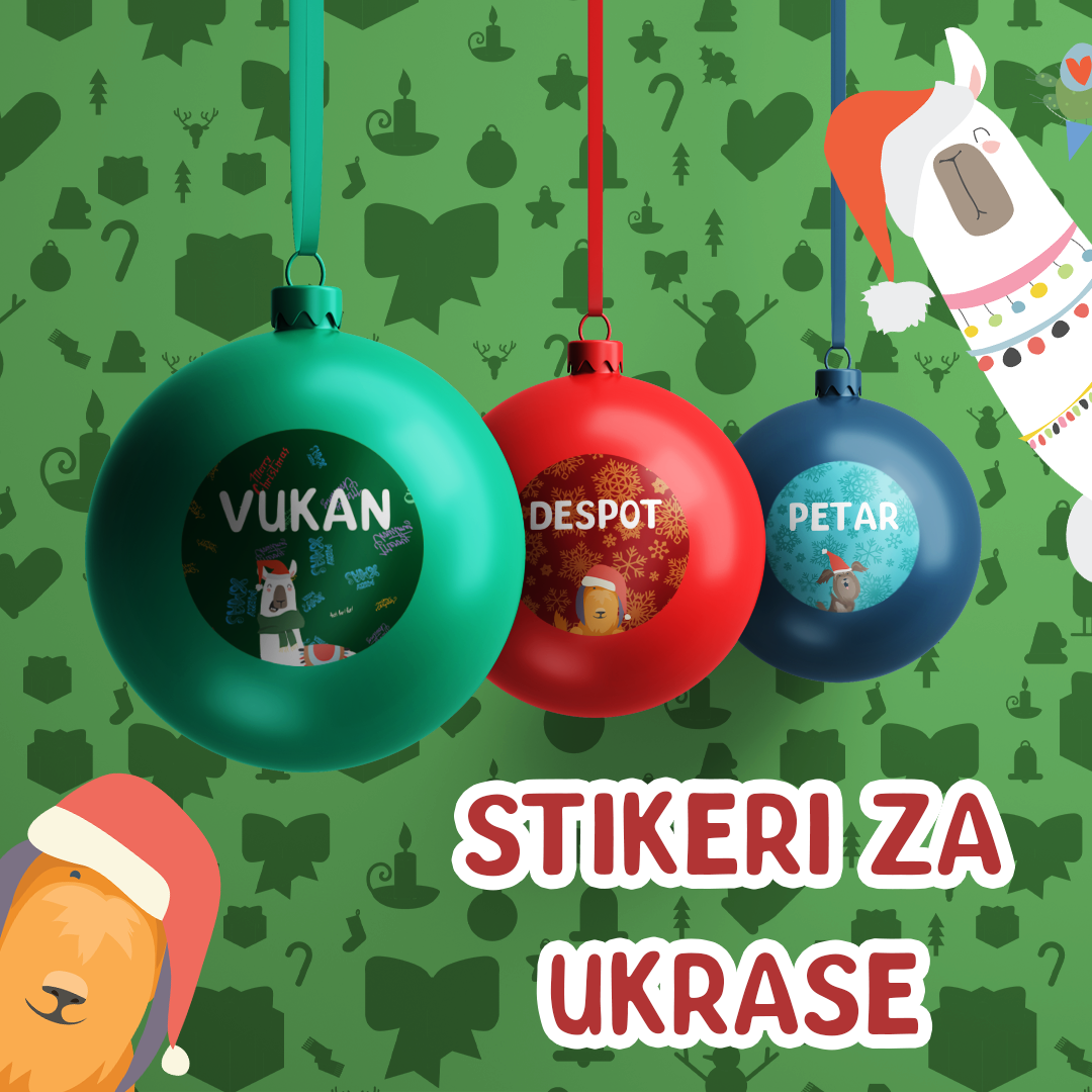 Stikeri za novogodišnje ukrase