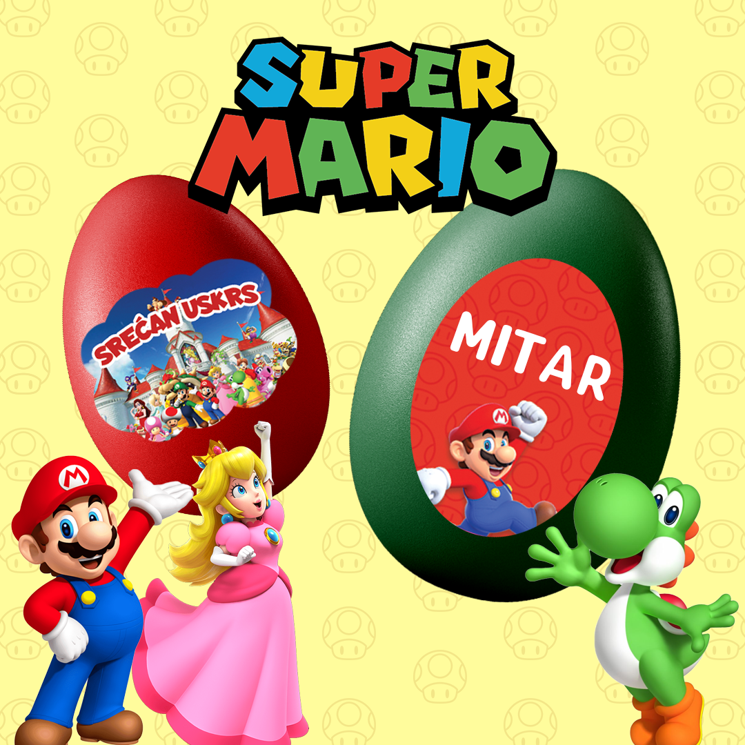 Марио ускршње налепнице - 20 ком.
