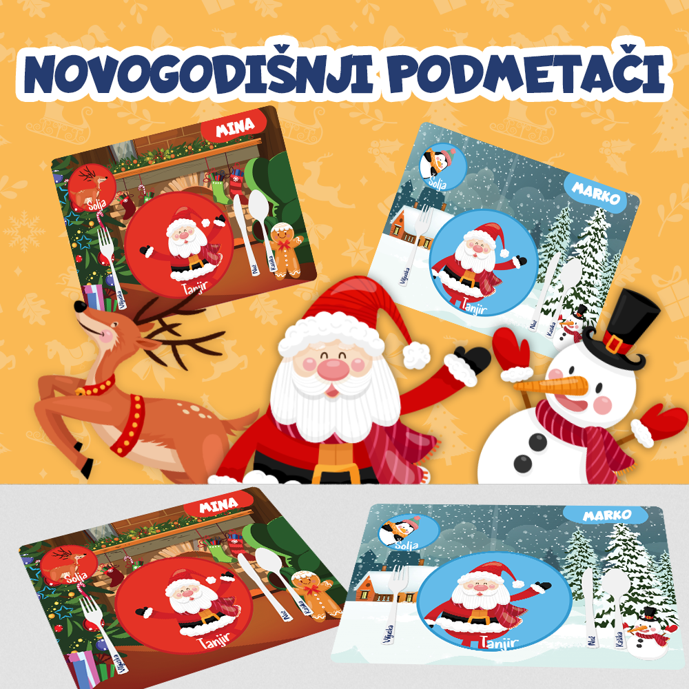 Edukativni podmetači - Novogodišnji