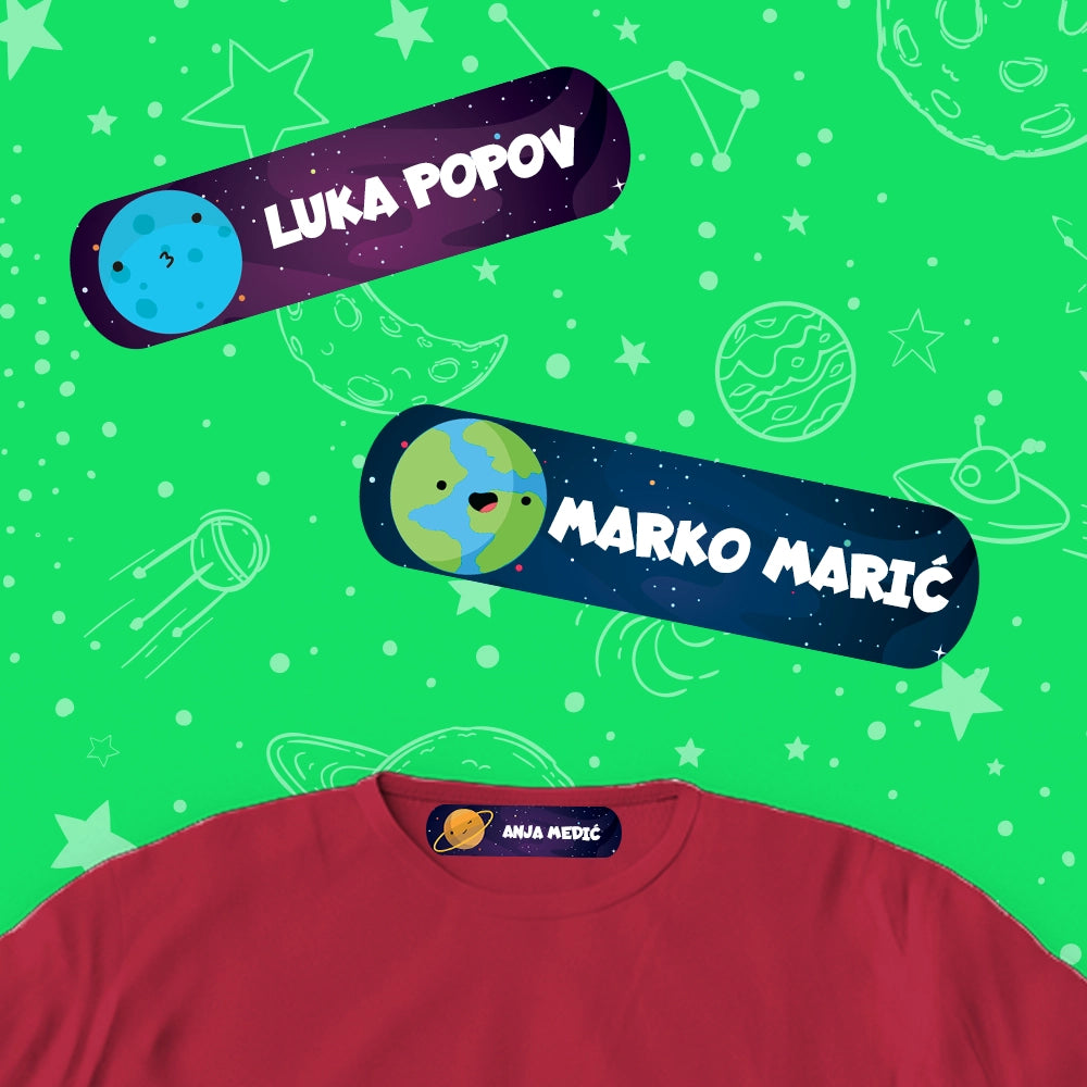 Termo stikeri za odeću - Planete 2