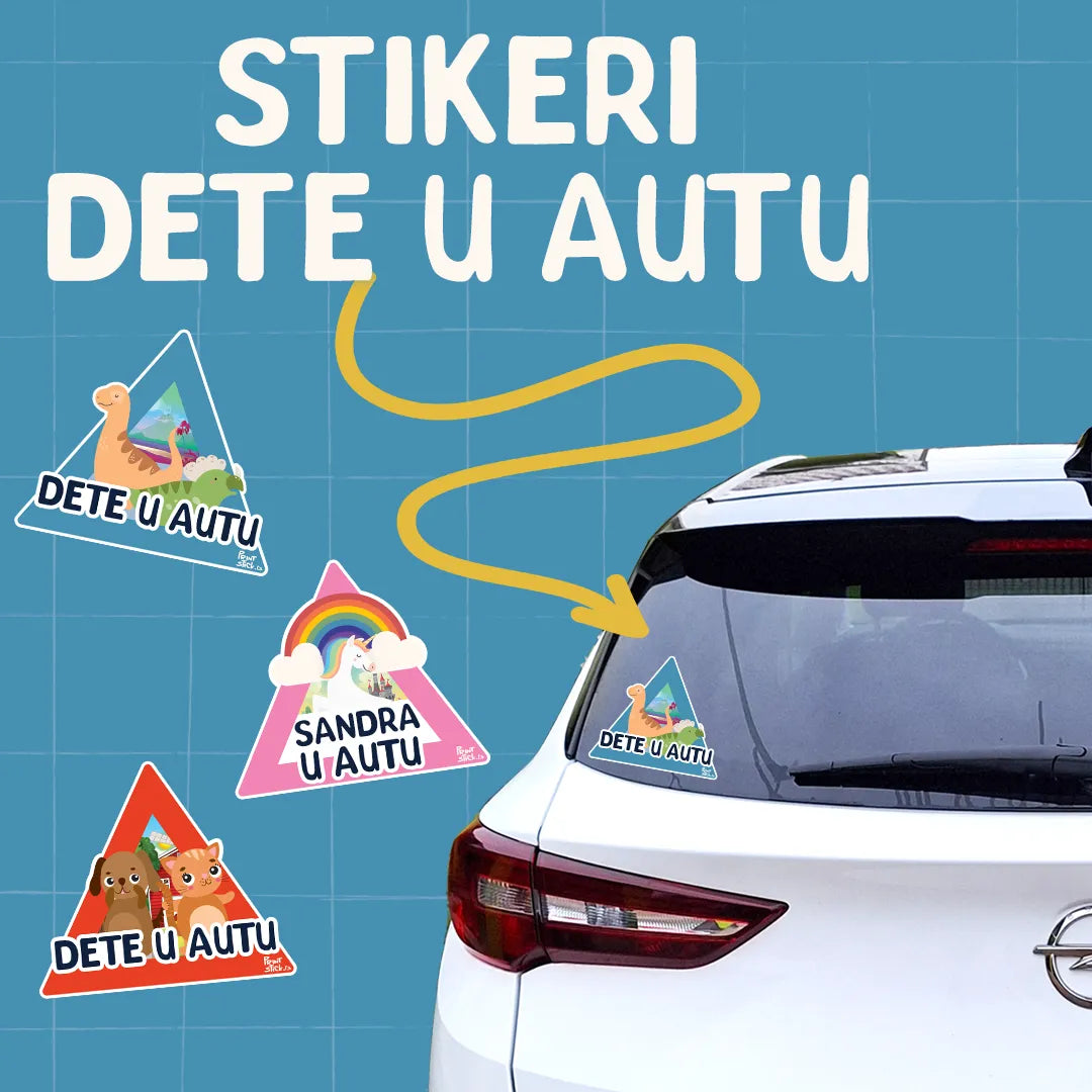 Stikeri "Dete u Autu"