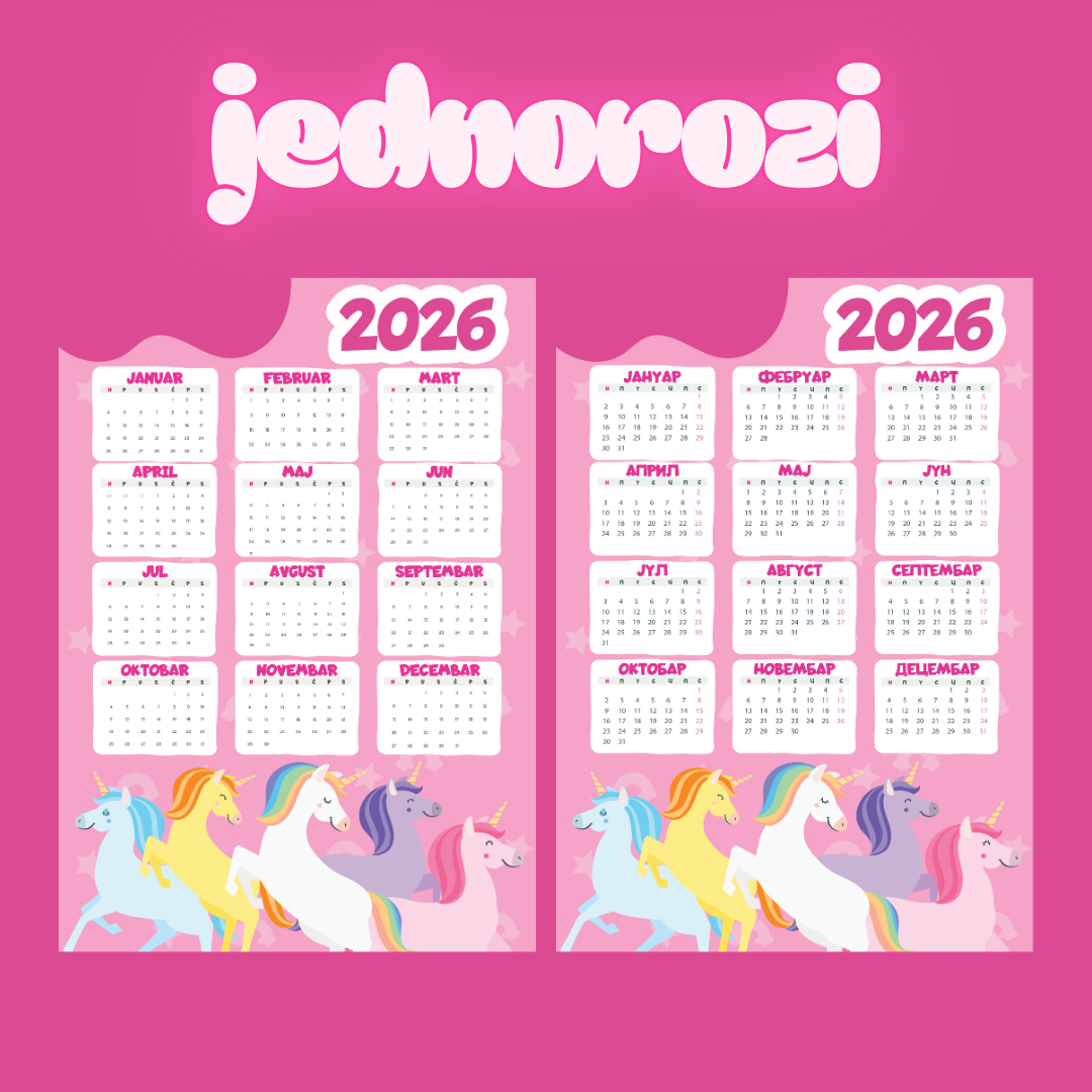 Kalendar - Jednorozi
