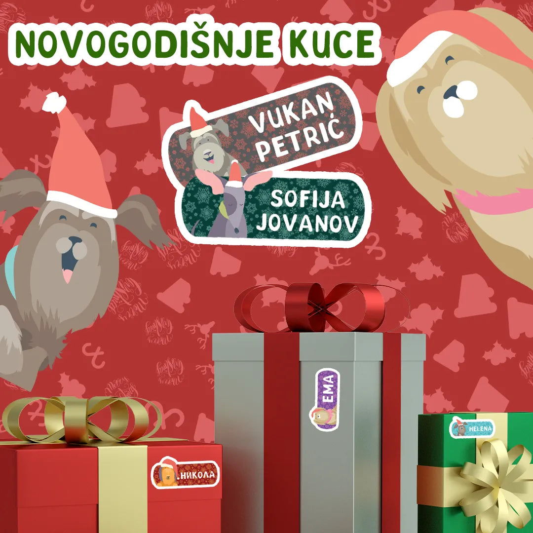 Stikeri za novogodišnje poklone