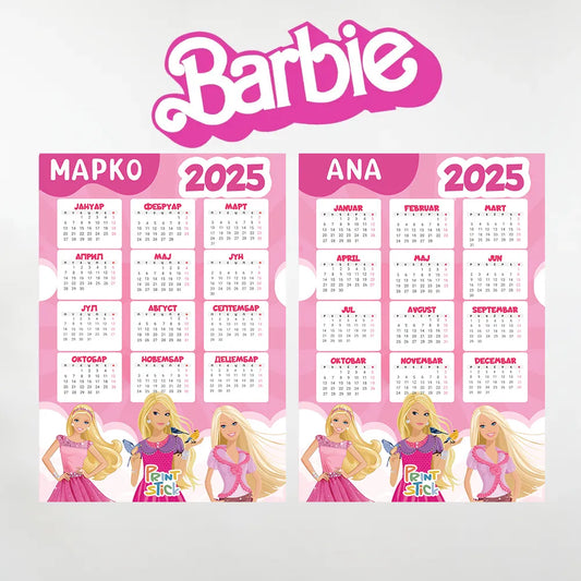 Kalendar - Barbie