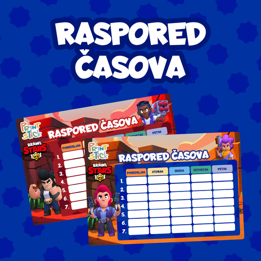 Samolepljivi raspored časova Brawl Stars