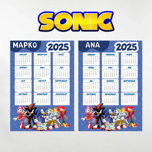 Kalendar - Sonik Super Jež
