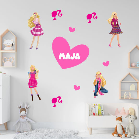 Stiker za zid Barbie