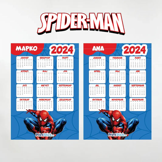 Kalendar - Spiderman