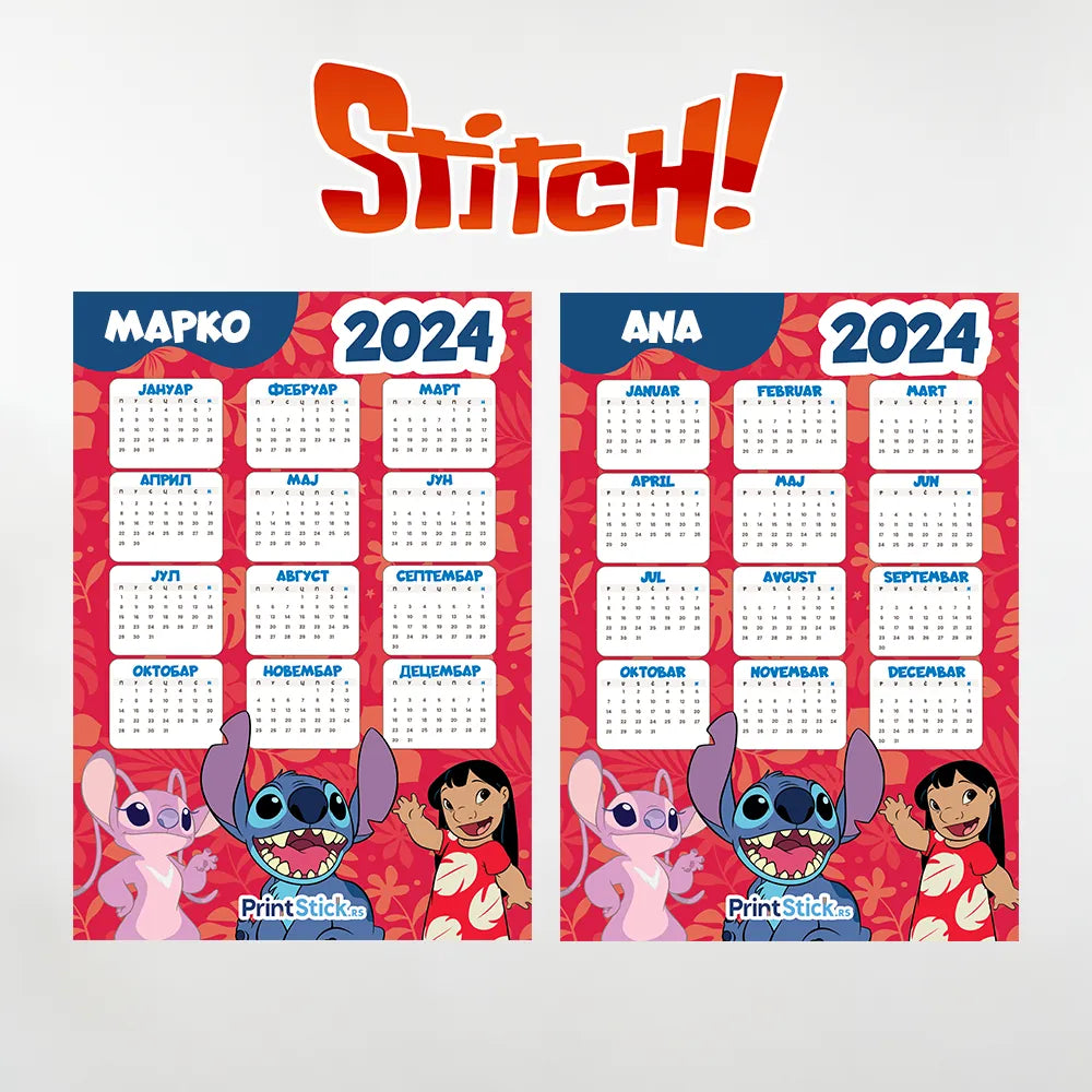 Kalendar -  Lilo i Stitch