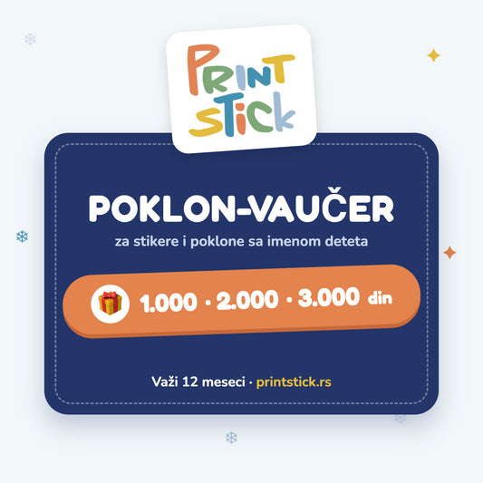 PrintStick poklon-vaučer 1.000, 2.000 i 3.000 din