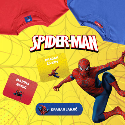 Spiderman termo stikeri sa imenom za odeću