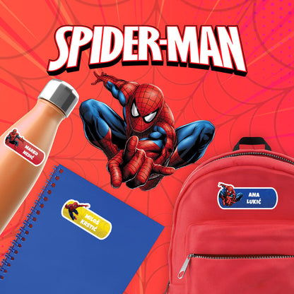 Spiderman stikeri sa imenom za razne predmete