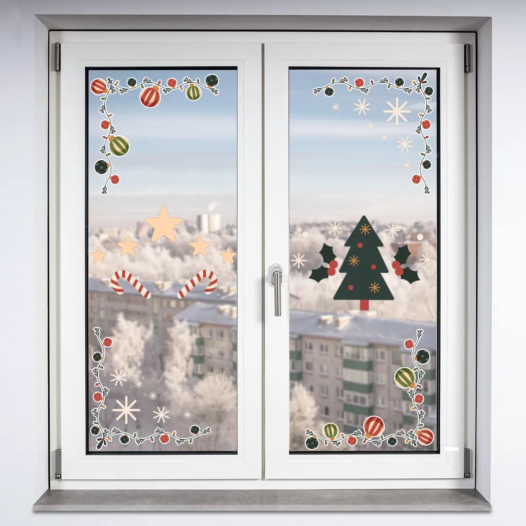 Dekorativni novogodišnji stikeri za prozore