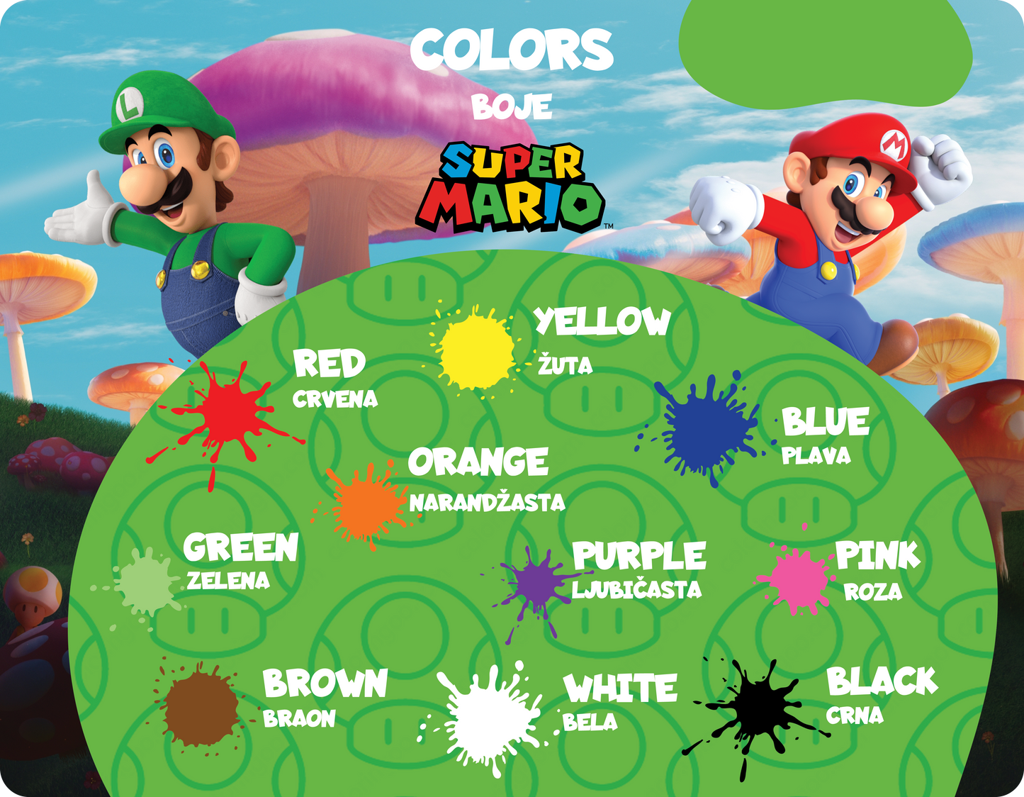 SUPER MARIO - Edukativni stikeri