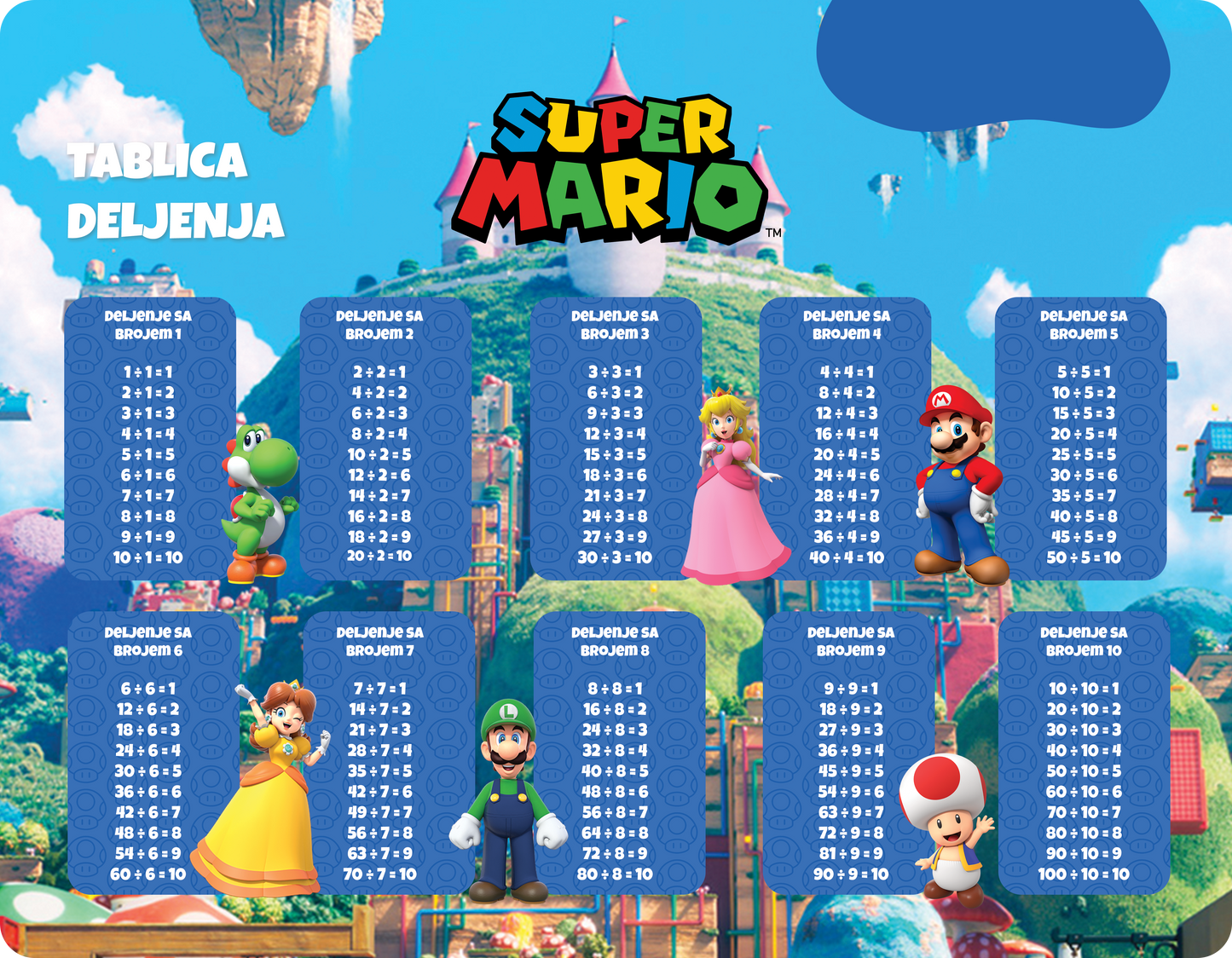 SUPER MARIO - Edukativni stikeri