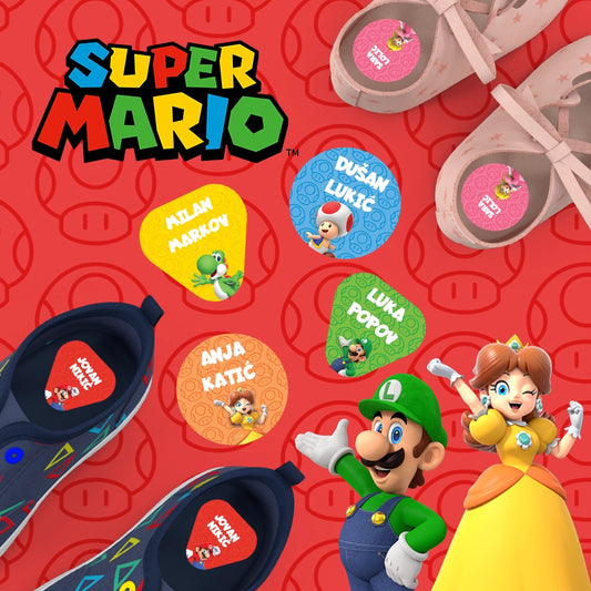 Samolepljivi stikeri za obuću - Super Mario