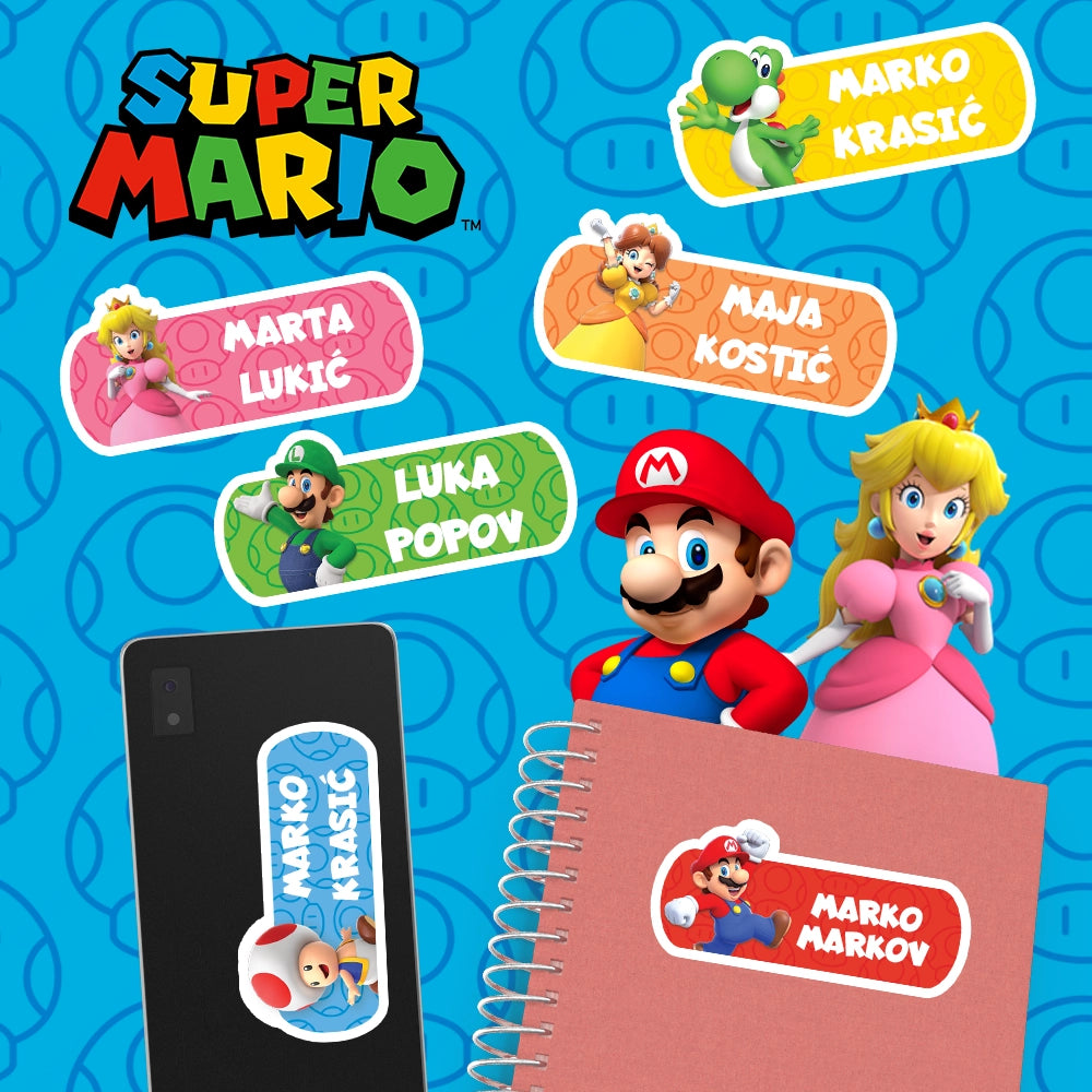 Samolepljivi stikeri za razne predmete - Super Mario