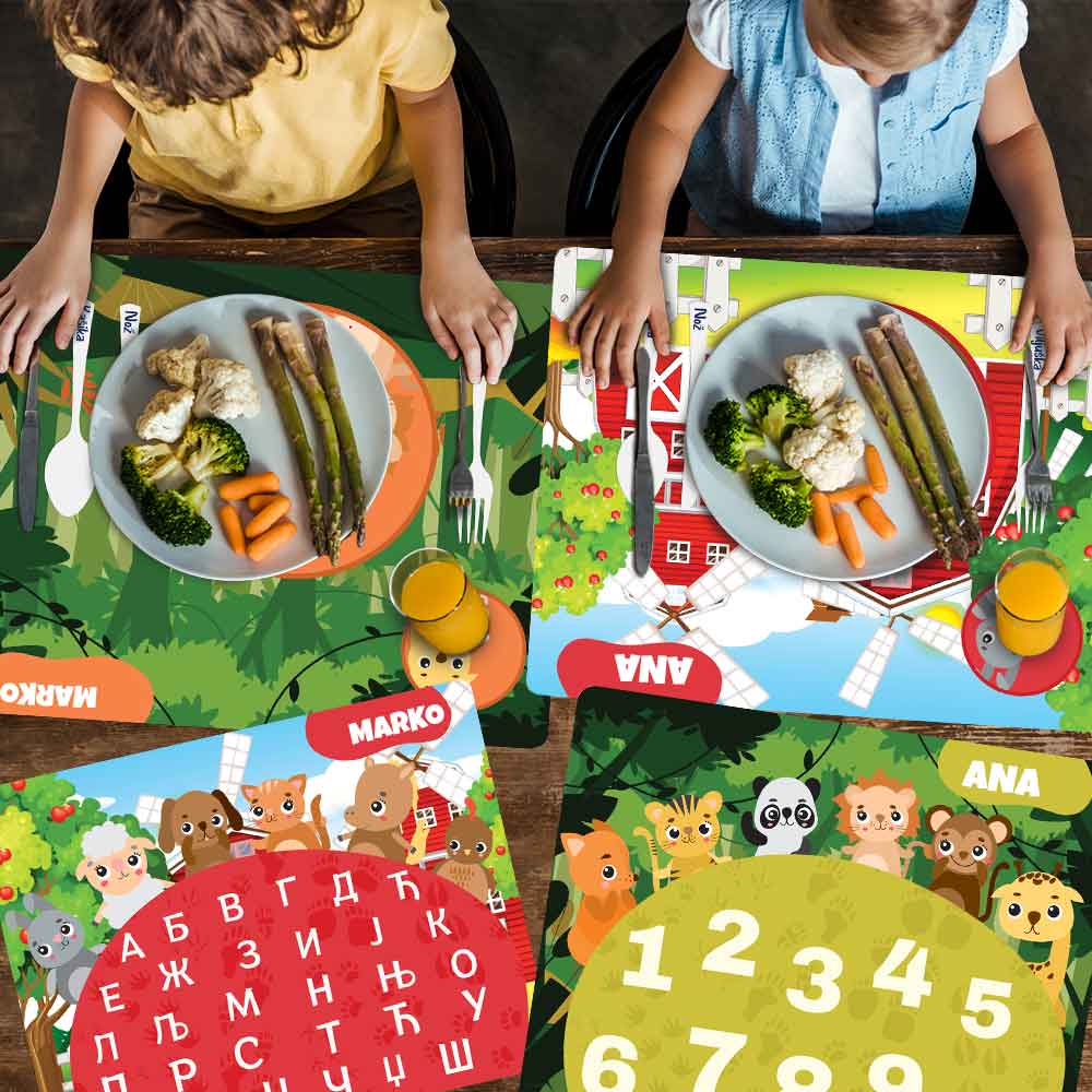 Nepersonalizovani edukativni podmetači - Životinjski Svet