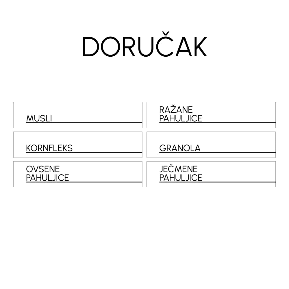 Stikeri za domaćinstvo pravougaonik - setovi