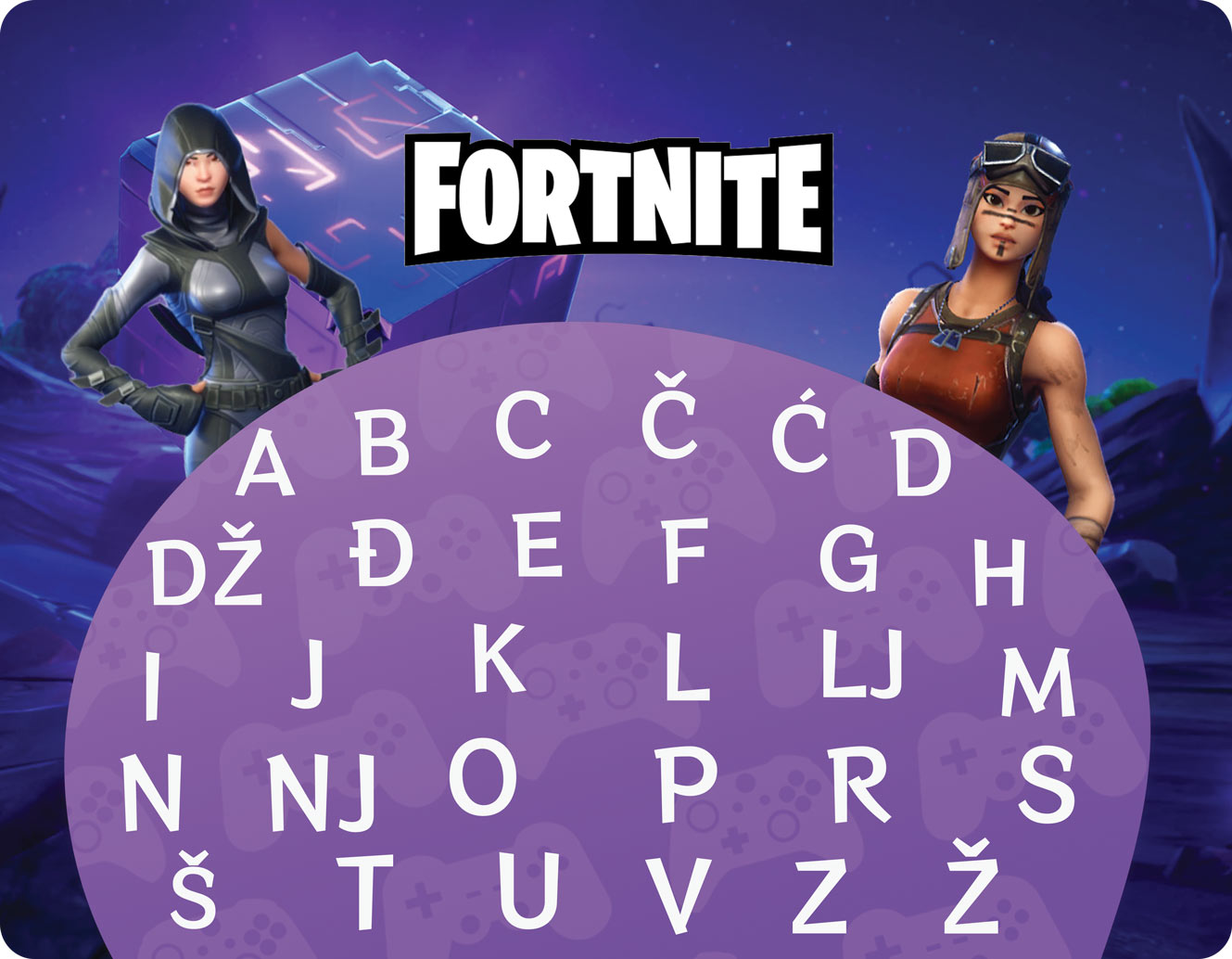 Nepersonalizovani edukativni podmetači - Fortnite