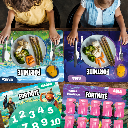 Nepersonalizovani edukativni podmetači - Fortnite