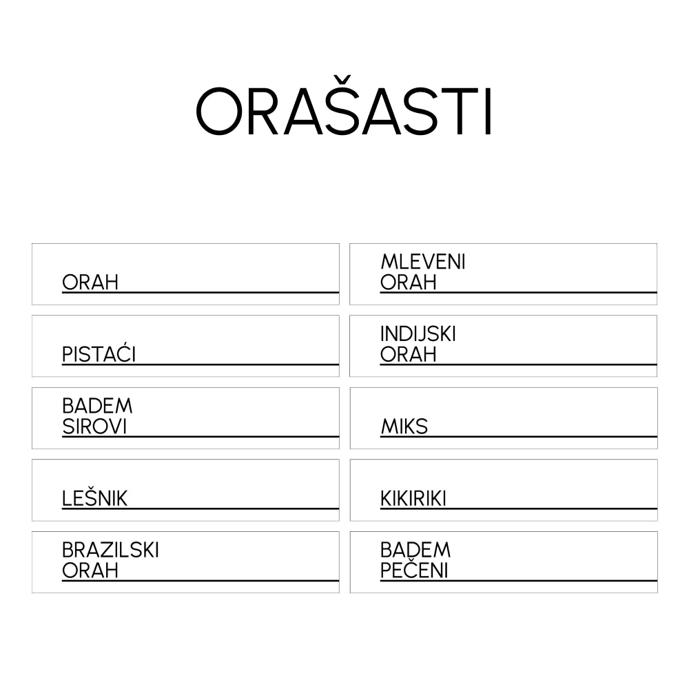 Stikeri za domaćinstvo pravougaonik - setovi