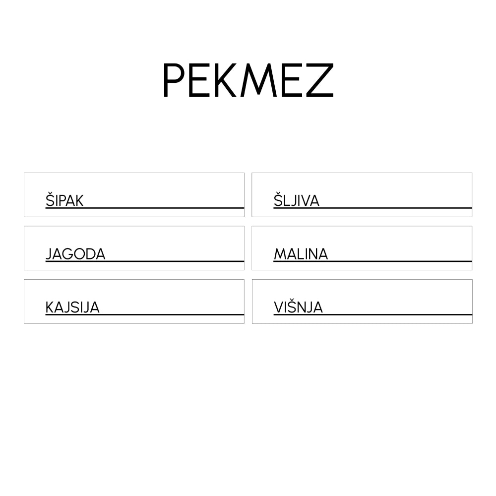 Stikeri za domaćinstvo pravougaonik - setovi