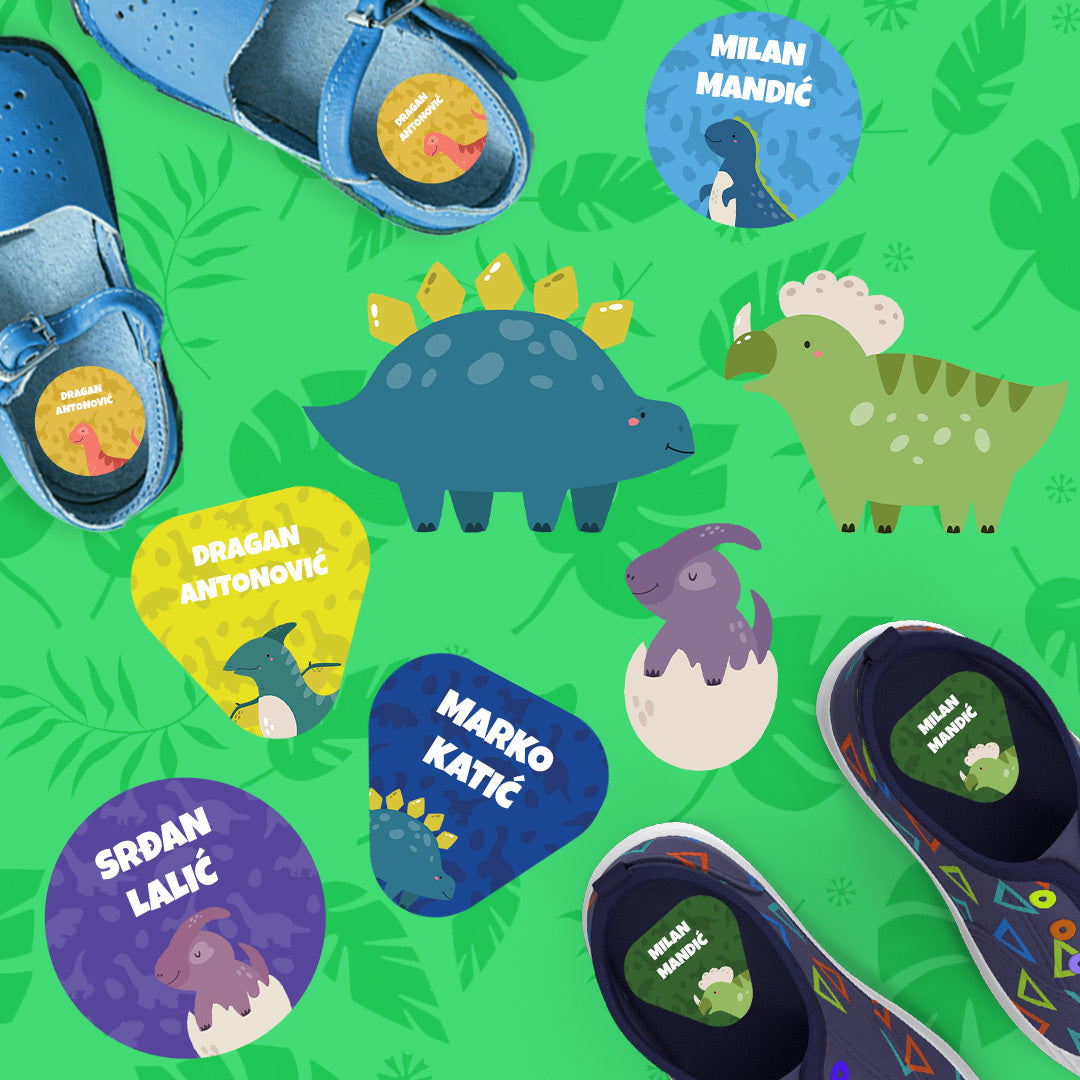 Samolepljivi stikeri za obuću - Dinosaurusi