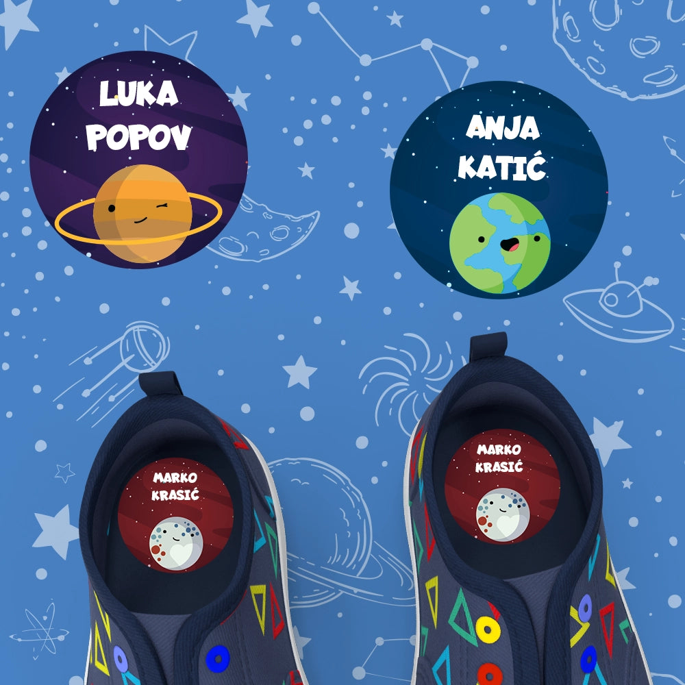 Samolepljivi stikeri za obuću - Planete 2