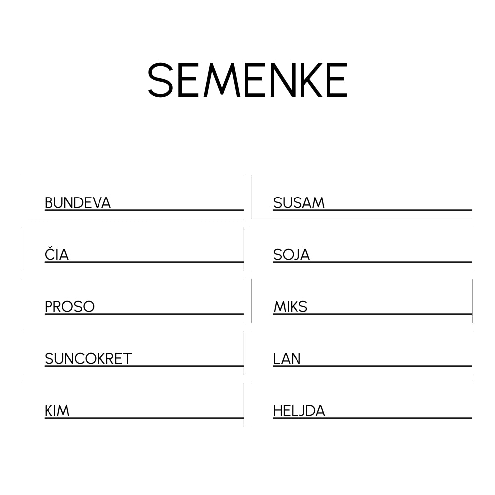 Stikeri za domaćinstvo pravougaonik - setovi