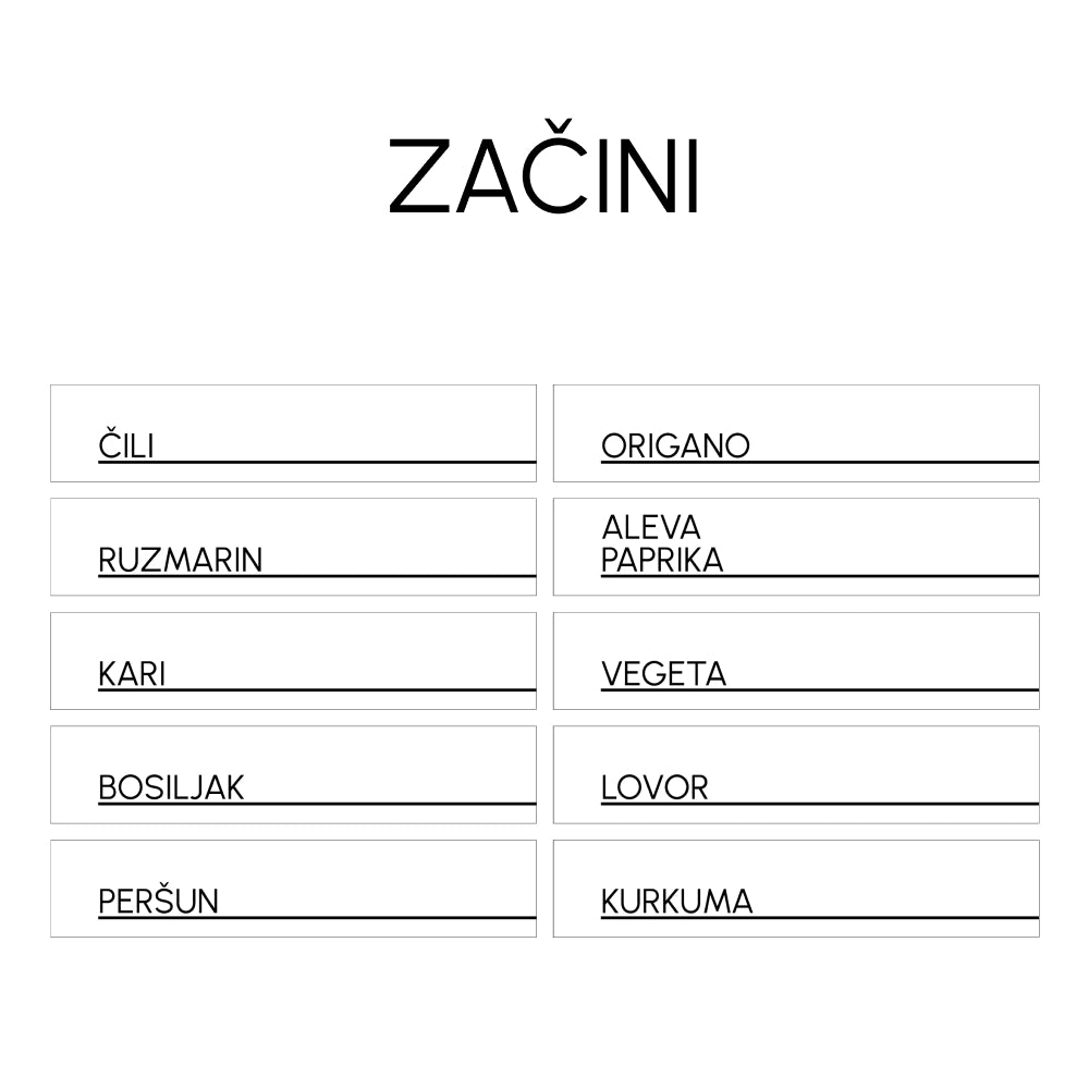 Stikeri za domaćinstvo pravougaonik - setovi