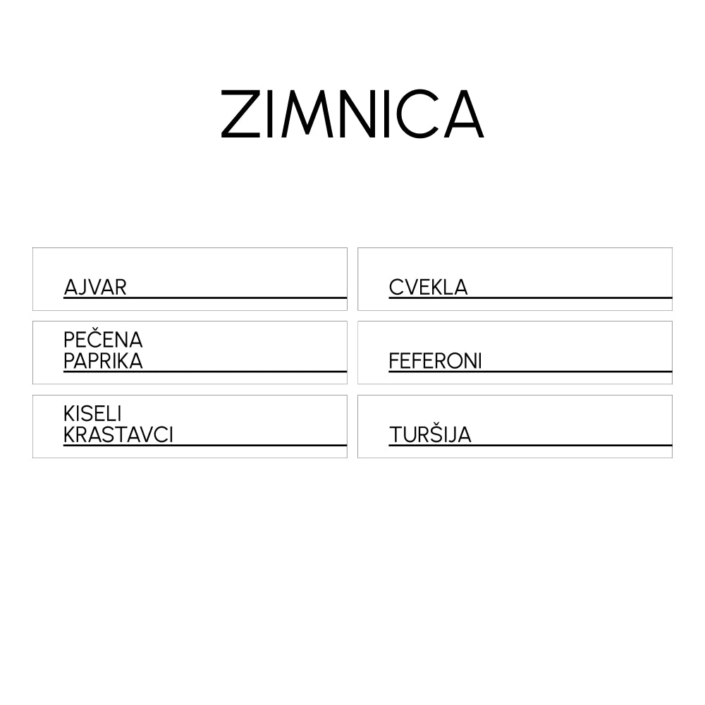 Stikeri za domaćinstvo pravougaonik - setovi
